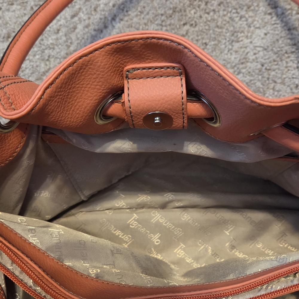 Tignanello Cinched Hobo Handbag - Picture 6 of 12